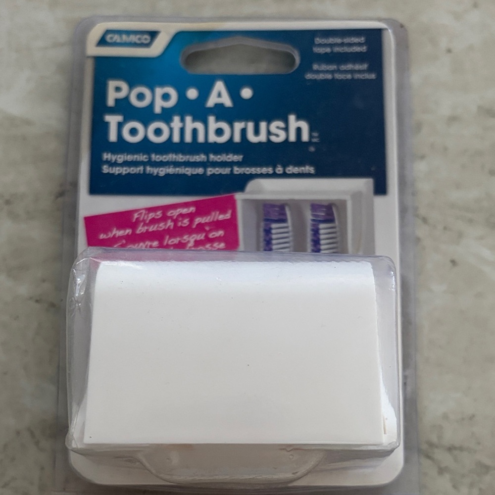 Calmco Pop-A-Toothbrush White Hygienic Toothbrush Holder